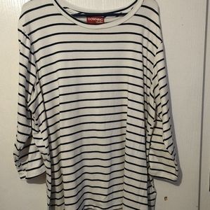 Navy striped top Sz 3X